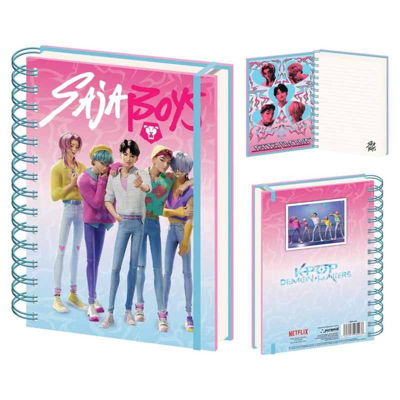 KPop Demon Hunters - Carnet Saja Boys A5 à spirales