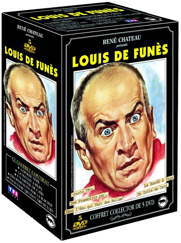 Coffret Louis De Funes : dans l'eau qui fait des bulles ; courte tête ; un drôle de caïd ; la bande à papa ; les pissen [DVD]