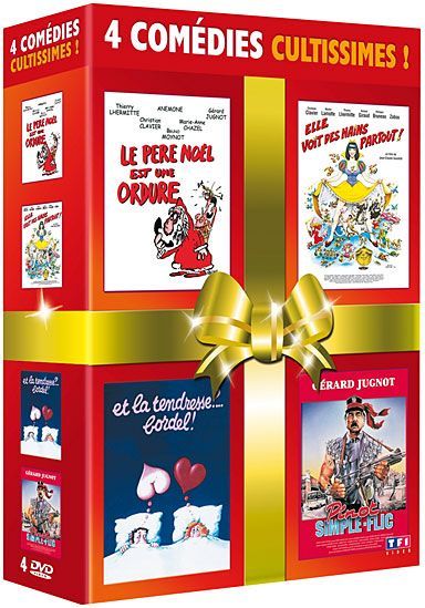 Coffret 4 comédies cultissimes ! - Le Père Noël est une ordure + Elle voit des nains partout + Et la tendresse bordel... + Pinot simple flic [DVD]