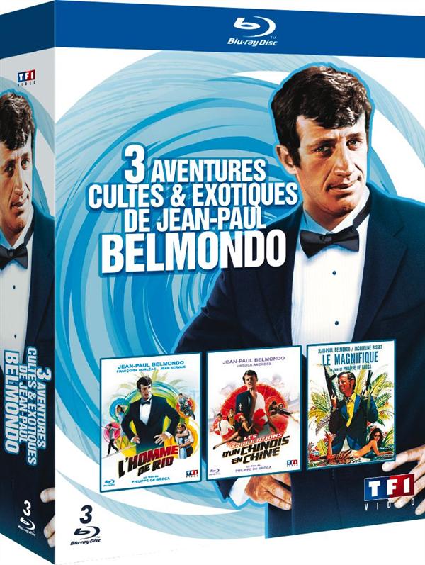3 films cultes de Belmondo - Les tribulations d'un chinois en Chine + L'homme de Rio + Le magnifique [Blu-ray]