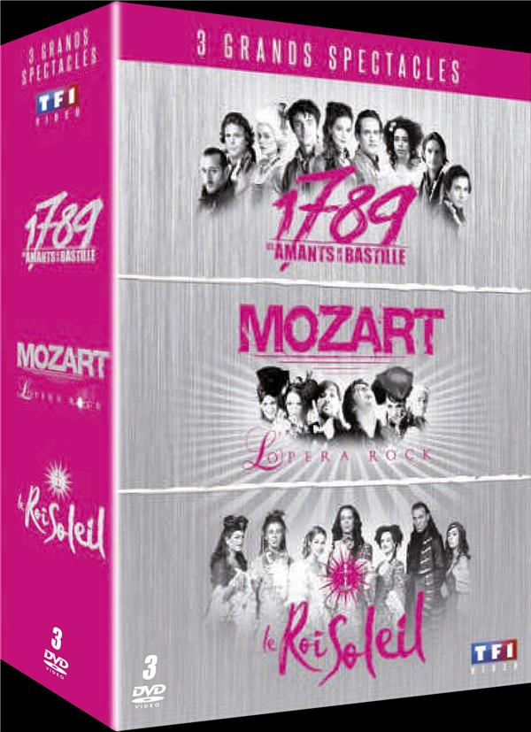 3 grands spectacles : 1789, les amants de la Bastille + Mozart, l'opéra rock + Le Roi Soleil [DVD]