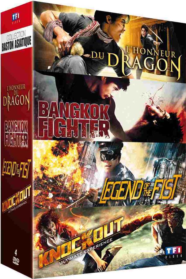 Collection Baston asiatique : L'honneur du dragon + Bangkok Fighter + Legend of the Fist + Knockout [DVD]