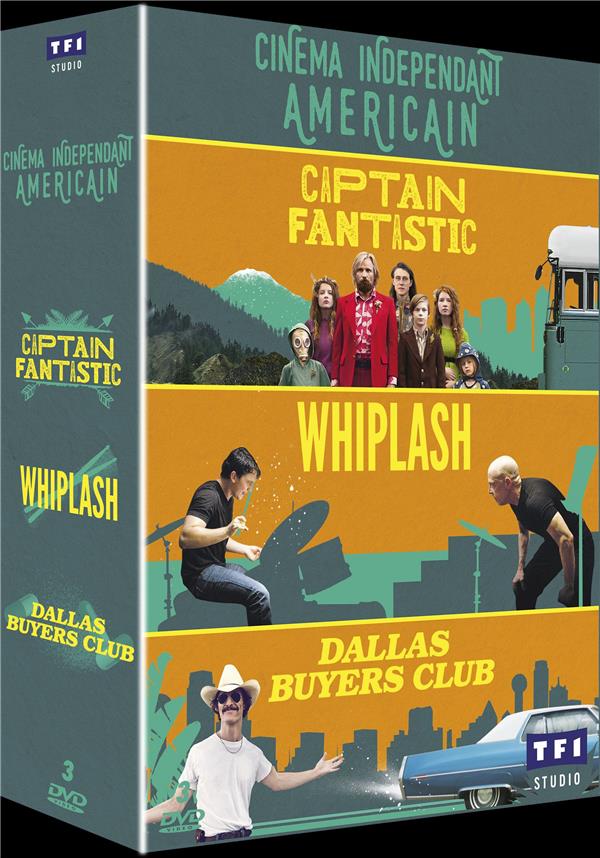 Le Cinéma indépendant américain - Coffret : Captain Fantastic + Dallas Buyers Club + Whiplash [DVD]