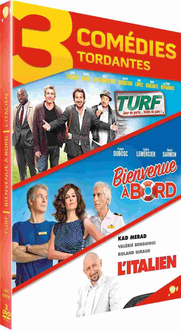 Coffret 3 comédies tordantes : turf ; bienvenue à bord ; l'Italien [DVD]