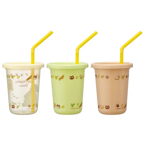 Ghibli - Mon Voisin Totoro - Set de 3 verres avec pailles - flash vidéo