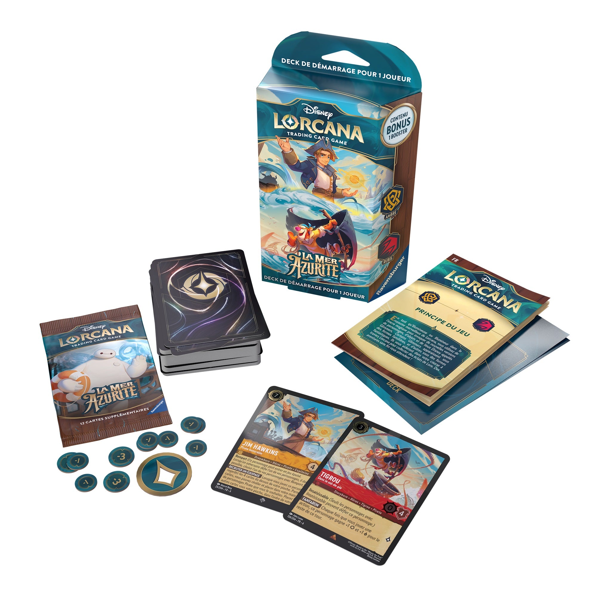 Disney Lorcana JCC : La Mer Azurite - Display de Deck de démarrage (8 Decks) - flash vidéo