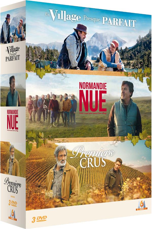 Coffret comédies françaises 3 films : Normandie nue + Un village presque parfait + Premiers crus [DVD]