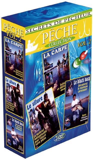 Coffret pêche Vol. 2 (3 DVD) : La carpe - Le Black Bass - Le silure [DVD] - flash vidéo