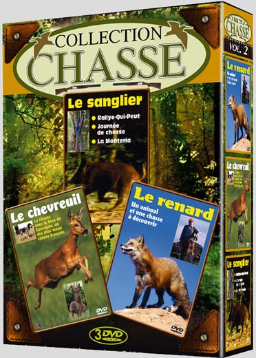 Coffret chasse Vol. 2 (3 DVD) : Le renard - Le chevreuil - Le sanglier [DVD] - flash vidéo