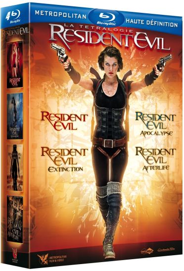 Resident Evil : La tetralogie : Resident Evil + Resident Evil : Apocalypse + Resident Evil : Extinction + Resident Evil : Afterlife [Blu-ray]