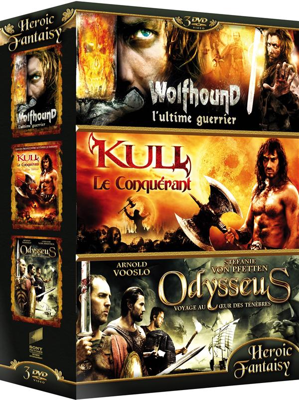 Coffret Heroic Fantasy n° 2 : Wolfhound + Kull le conquérant + Odysseus [DVD] - flash vidéo