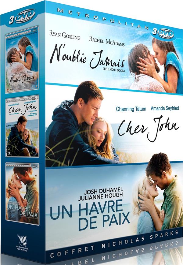 Coffret Nicholas Sparks : N'oublie jamais + Cher John + Un havre de paix [DVD]