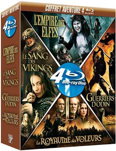 Aventure - 4 films : L'Empire des Elfes + Le Sang des Vikings + Les Guerriers d'Odin + Le Royaume des Voleurs [Blu-ray]