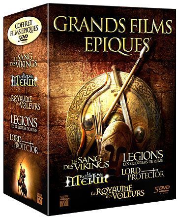 Grands films épiques : Le Sang des Vikings + Le Royaume des voleurs + Legions : Les guerriers de Rome + Merlin + Lord Protector [DVD] - flash vidéo