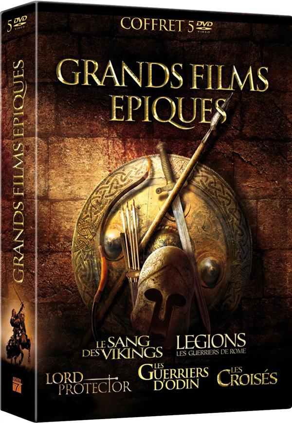 Grands films épiques : Le sang des Vikings + Legions : Les guerriers de Rome + Lord Protector + Les guerriers d'Odin + Les Croisés [DVD] - flash vidéo