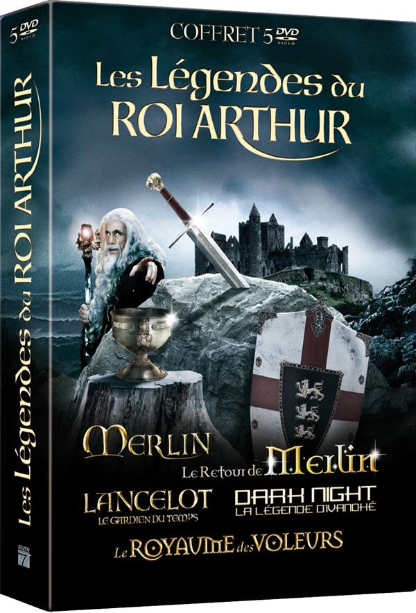 Les Légendes du Roi Arthur : Merlin + Le retour de Merlin + Lancelot : Le gardien du temps + Darknight, la légende d'Ivanhoé + Le Royaume des voleurs [DVD] - flash vidéo