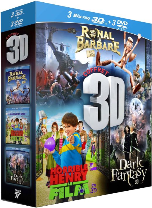 3D - Coffret 3 films : Ronal le Barbare + Horrible Henry - Le Film + Dark Fantasy [Blu-ray 3D]