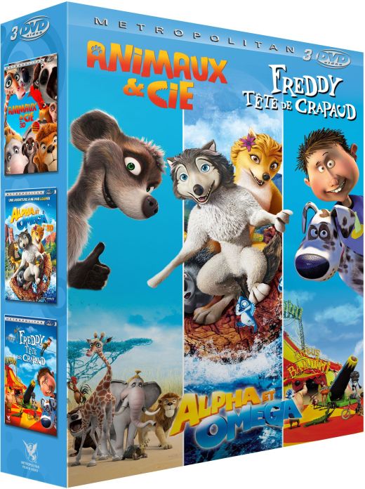 Enfants 3D - Coffret 3 films : Animaux & Cie + Alpha & Omega + Freddy tête de crapaud [DVD]