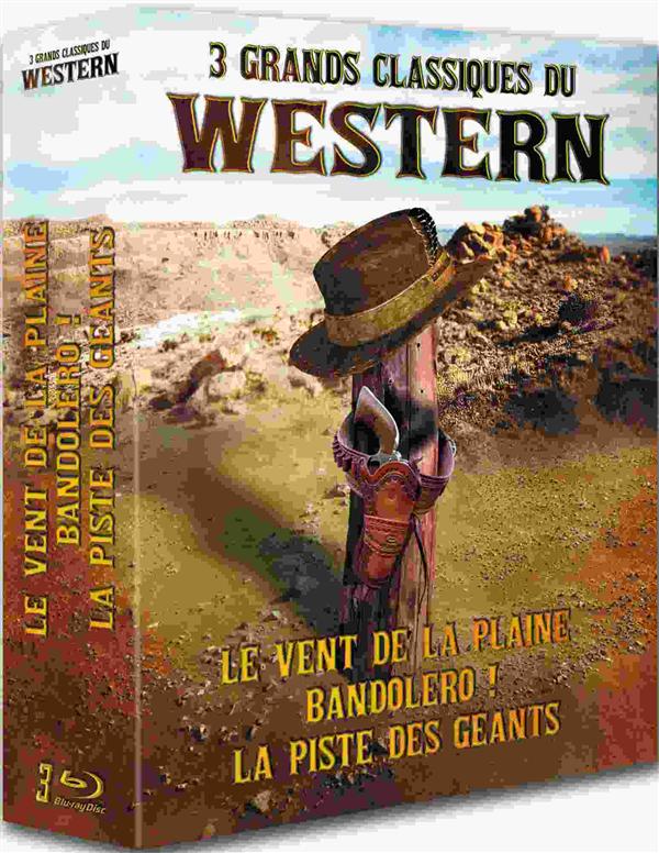 3 grands classiques du Western : Le vent de la plaine + Bandolero ! + La piste des géants [Blu-ray]