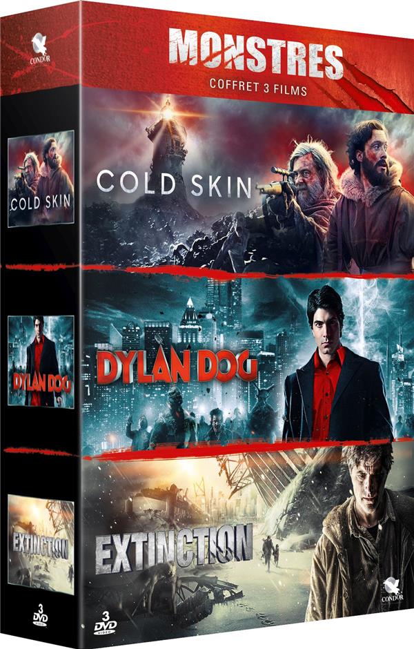 Monstres - Coffret 3 films : Cold Skin + Dylan Dog + Extinction [DVD] - flash vidéo