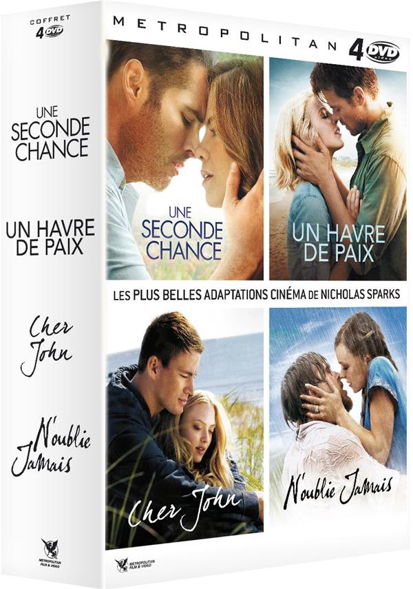 Coffret Nicholas Sparks : Une seconde chance + N'oublie jamais + Cher John + Un havre de paix [DVD]