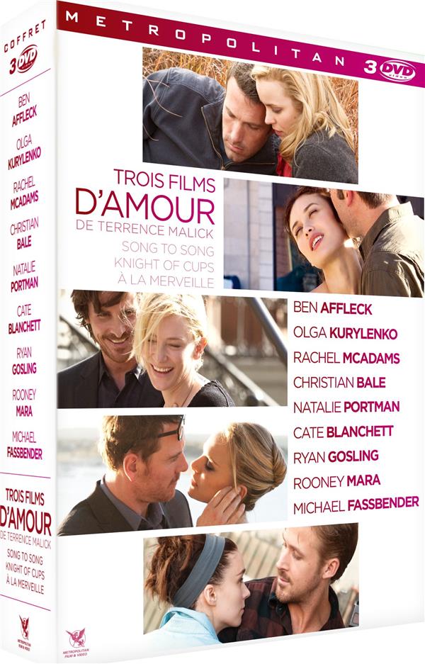 Trois films d'amour de Terrence Malick : A la merveille + Knight of Cups + Song to Song [DVD]