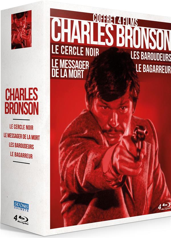 Charles Bronson - Coffret 4 films : Le Cercle noir + Le Messager de la mort + Les Baroudeurs + Le Bagarreur [Blu-ray] - flash vidéo
