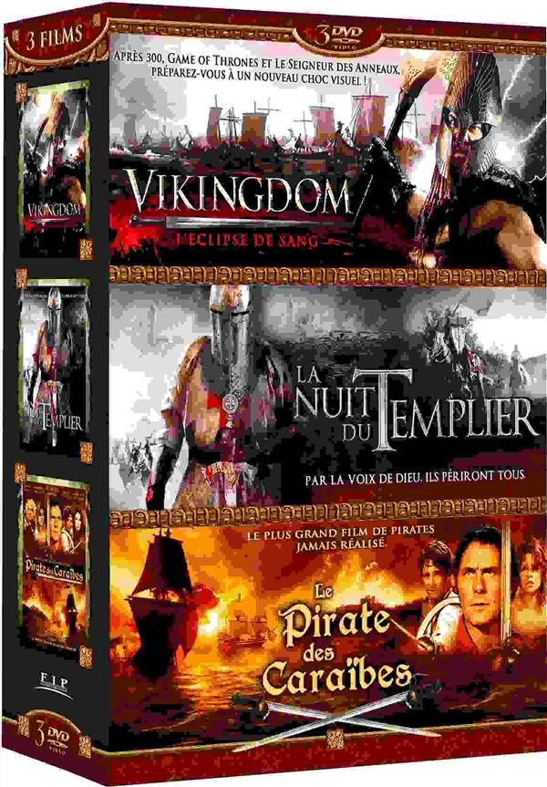 Vikingdom - L'eclipse de sang + La Nuit du Templier + Le Pirate des Caraïbes [DVD] - flash vidéo