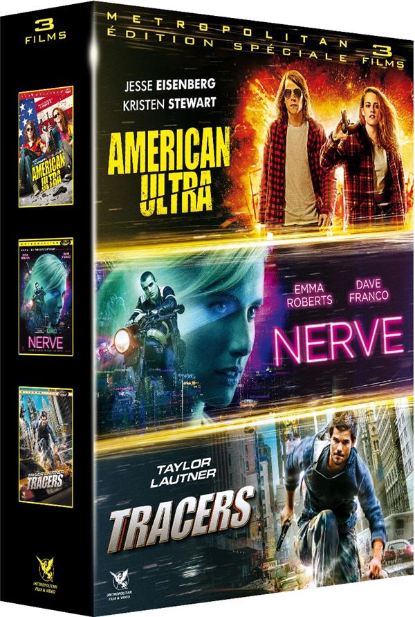 Coffret action 2.0 3 films : nerve ; american ultra ; tracers [DVD]