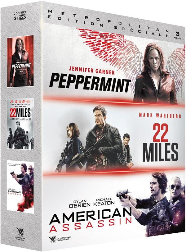 Action Vengeance : Peppermint + 22 Miles + American Assassin [DVD]