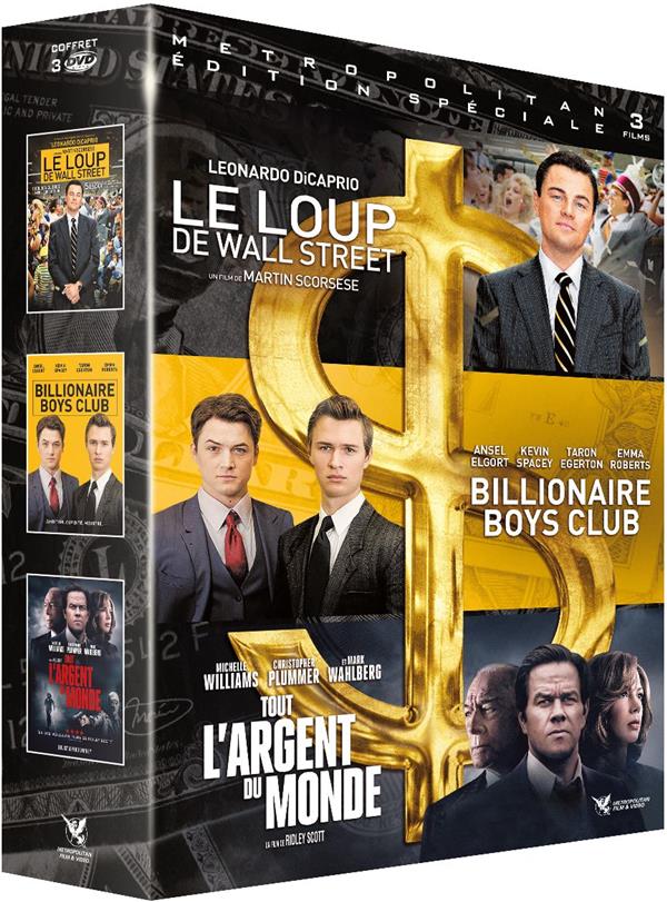 Dirty  : Le Loup de Wall Street + Tout l'argent du monde + Billionaire Boys Club [DVD]