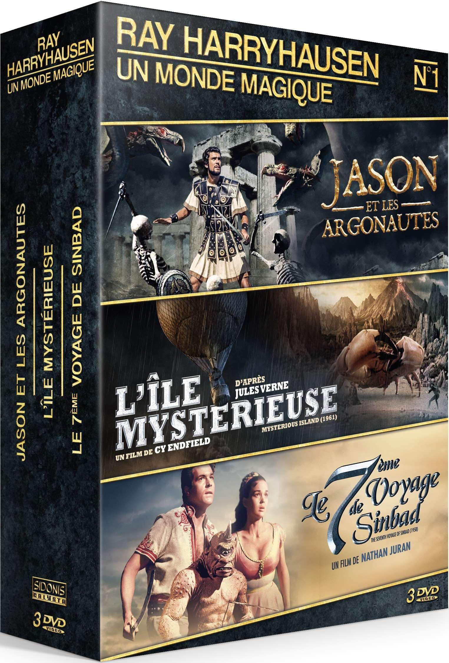 Ray Harryhausen - Coffret n° 1 : Jason et les Argonautes + L'Île Mystérieuse + Le 7ème Voyage de Sinbad [DVD]