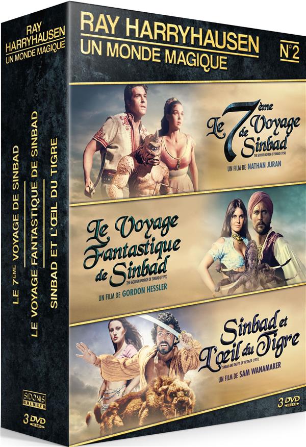 Ray Harryhausen - Coffret n° 2 : Le 7ème voyage de Sinbad + Le Voyage fantastique de Sinbad + Sinbad et l'OEil du tigre [DVD] - flash vidéo