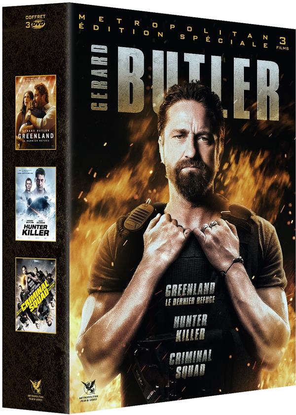 Gerard Butler - Coffret : Greenland - Le Dernier Refuge + Hunter Killer + Criminal Squad [DVD]