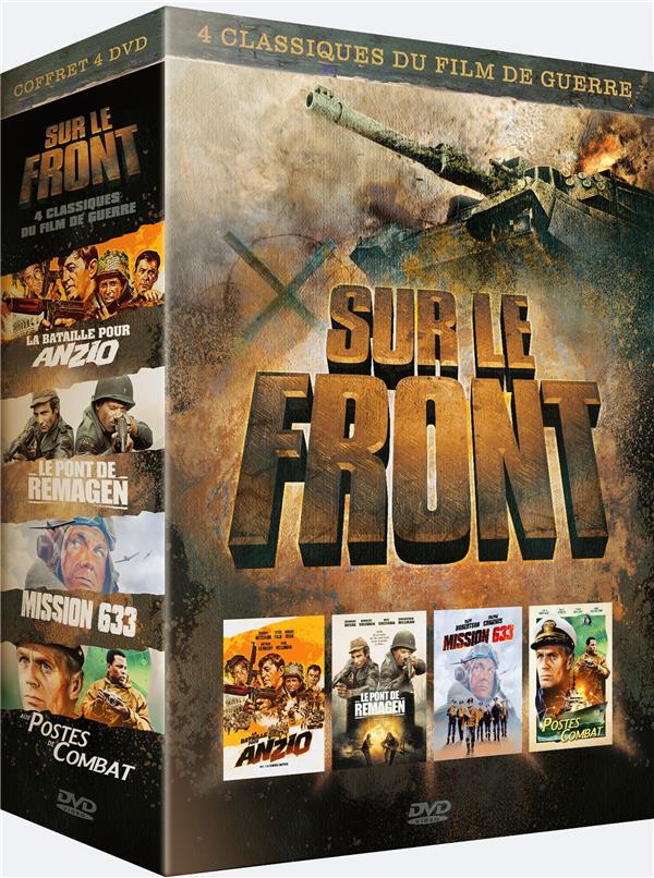 Sur le front - 4 classiques du film de guerre : Aux postes de combat + La Bataille pour Anzio + Le Pont de Remagen + Mission 633 [DVD]