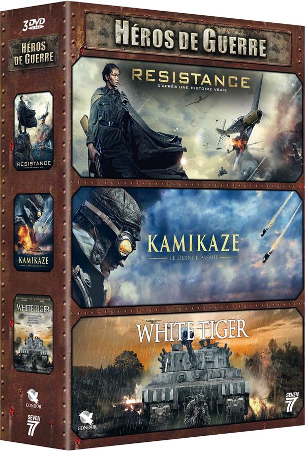 Héros de guerre : Résistance + Kamikaze - Le dernier assaut + White Tiger [DVD]