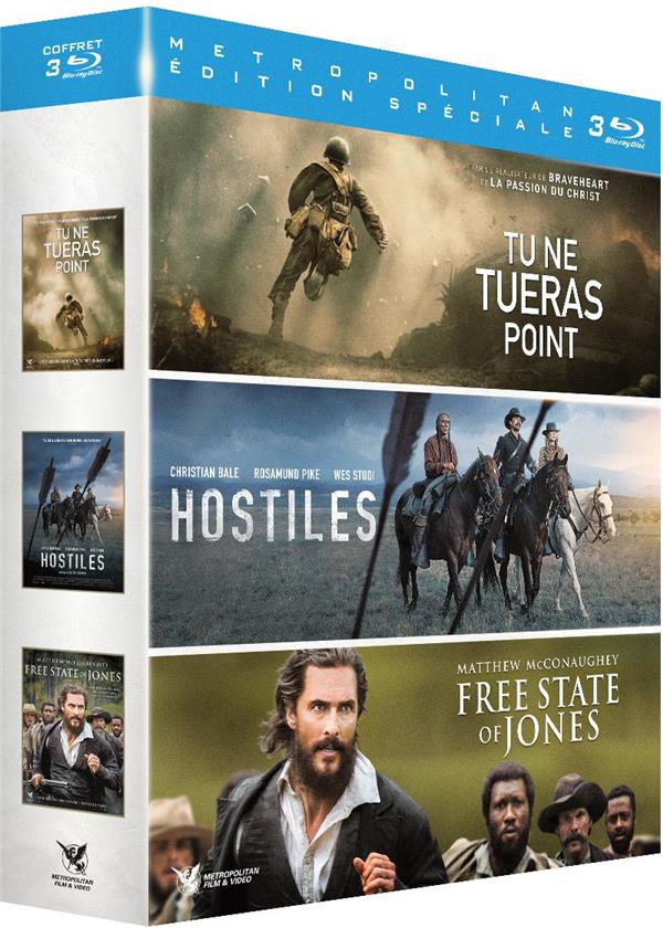 Aventure : Tu ne tueras point + Hostiles + Free State of Jones [Blu-ray]