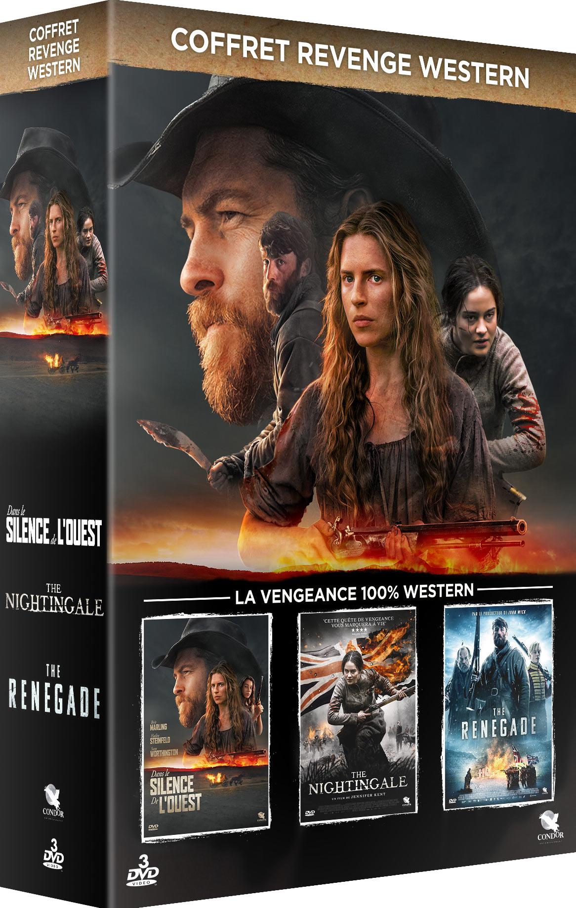 Coffret Revenge Western : Dans le silence de l'ouest + The Nightingale + The Renegade [DVD]