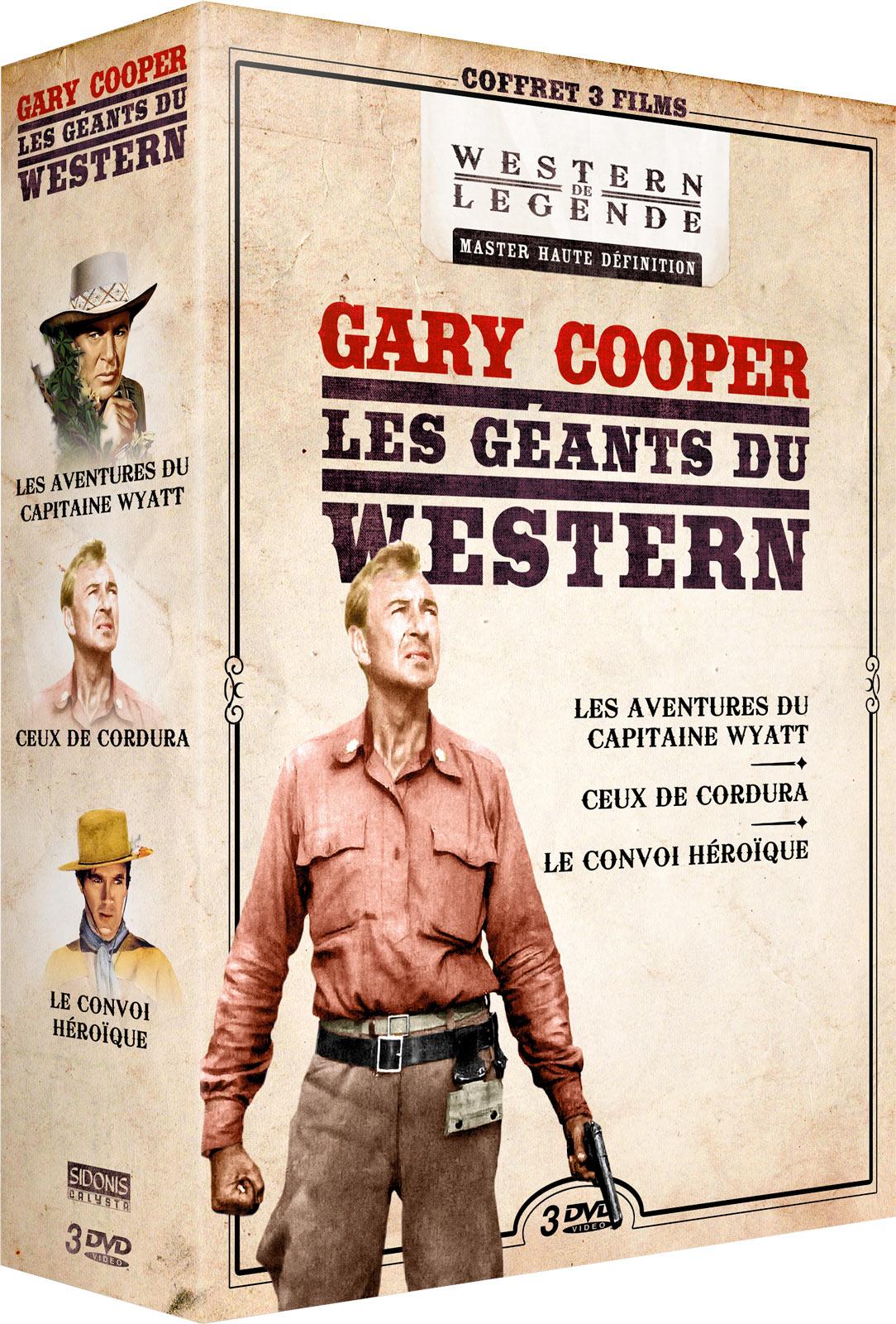 Gary Cooper - Les Géants du Western : Le Convoi héroïque + Les Aventures du Capitaine Wyatt + Ceux du Cordura [DVD]
