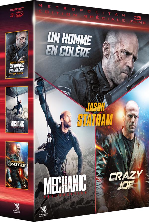 Jason Statham - 3 films : Crazy Joe + Mechanic : Resurrection + Un homme en colère [DVD] - flash vidéo