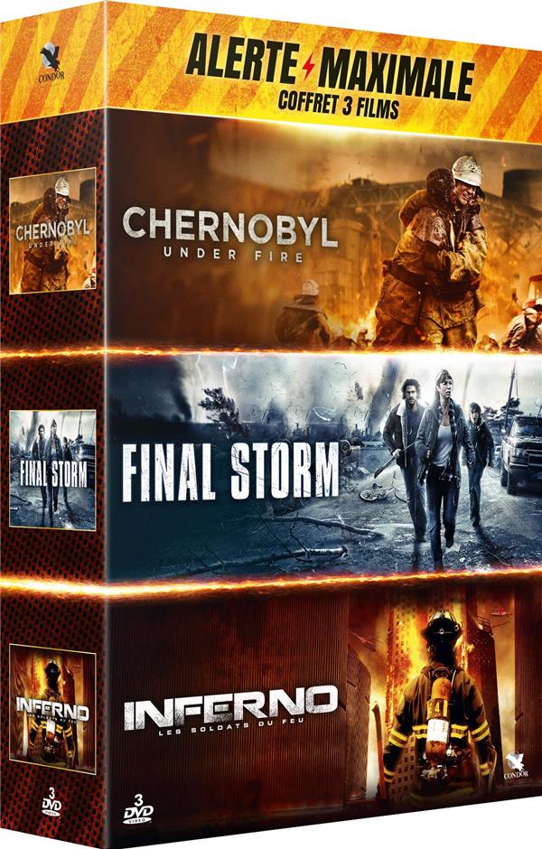 Coffret Alerte maximale - 3 films : Chernobyl + Inferno + Final Storm [DVD] - flash vidéo