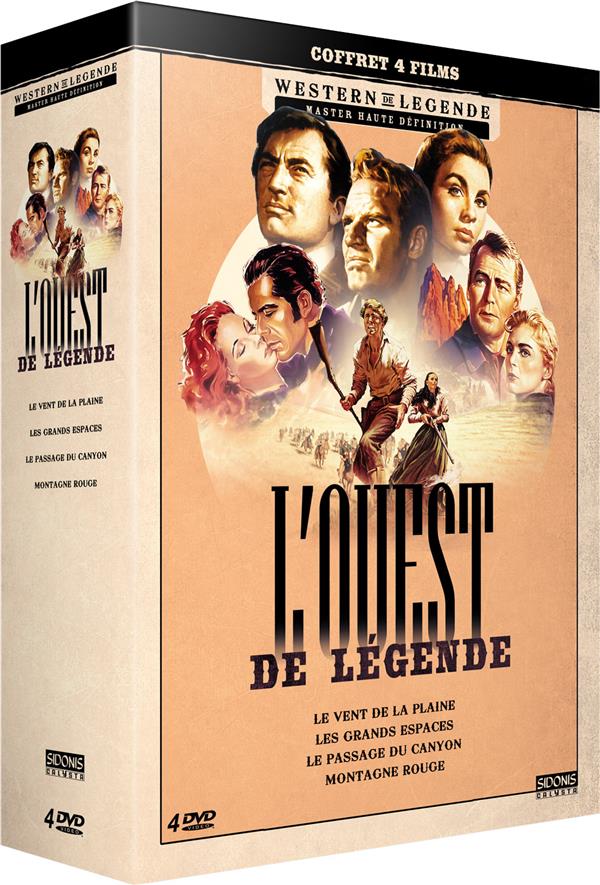 L'Ouest de légende - Coffret 4 films : Le Vent de la plaine + Les Grands Espaces + Le Passage du canyon + Montagne rouge [DVD] - flash vidéo