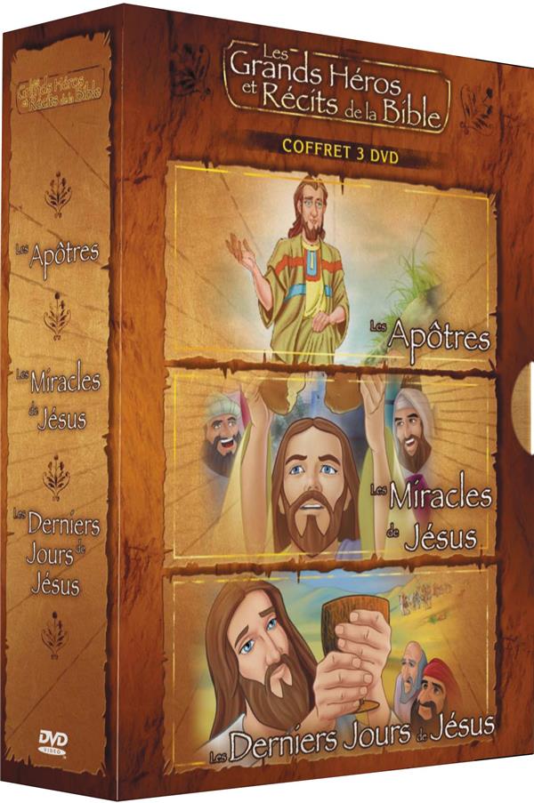 Les Grands Héros et Récits de la Bible - Coffret - Les Apôtres + Les miracles de Jésus + Les derniers jours de Jésus [DVD] - flash vidéo
