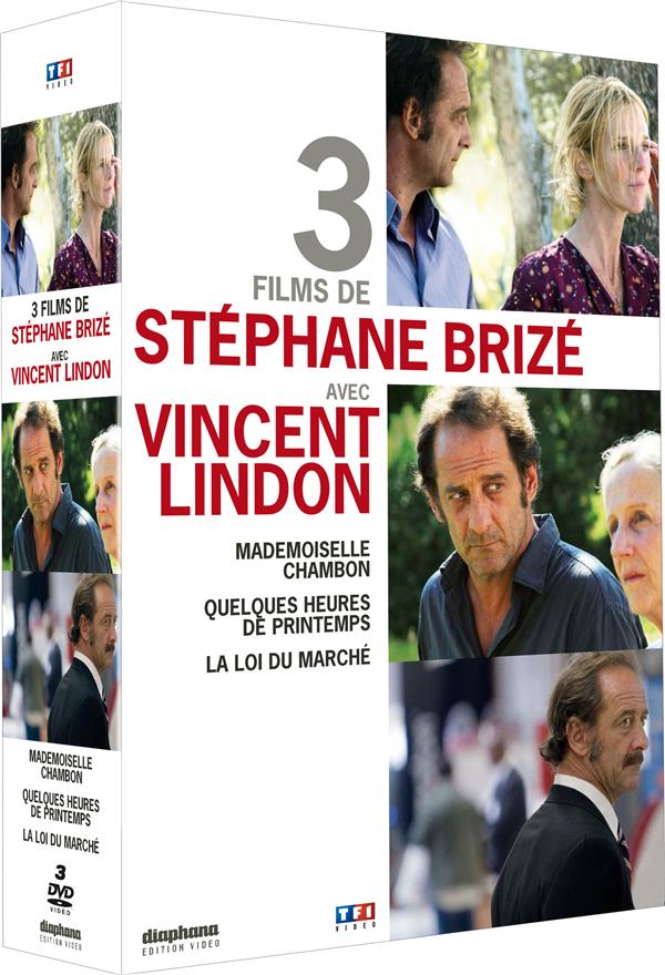 3 films de Stéphane Brizé avec Vincent Lindon : Mademoiselle Chambon + Quelques heures de printemps + La loi du marché [DVD]