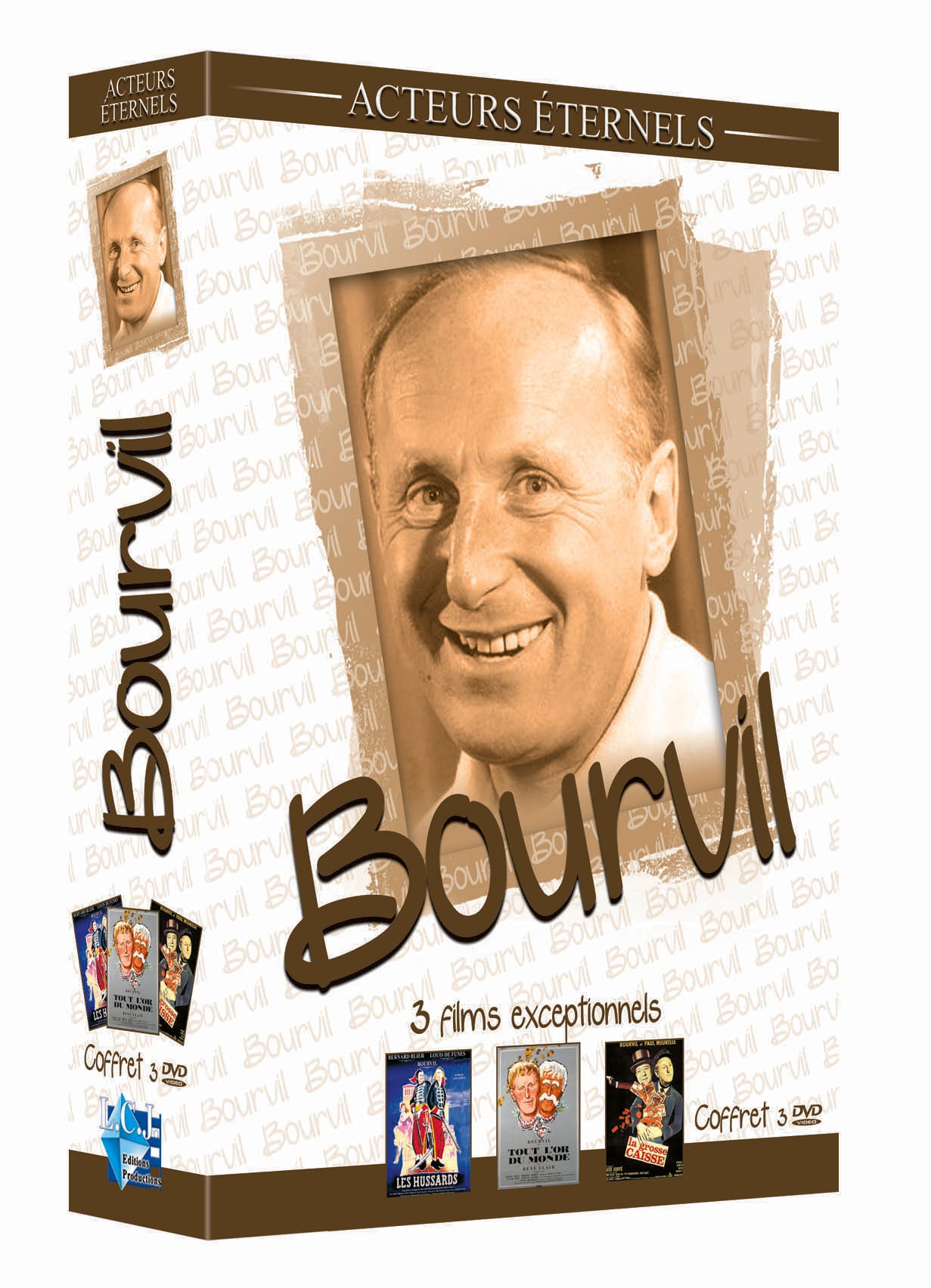 Coffret Bourvil, vol.1 : les hussards ; la grosse caisse ; tout l'or du monde [DVD]