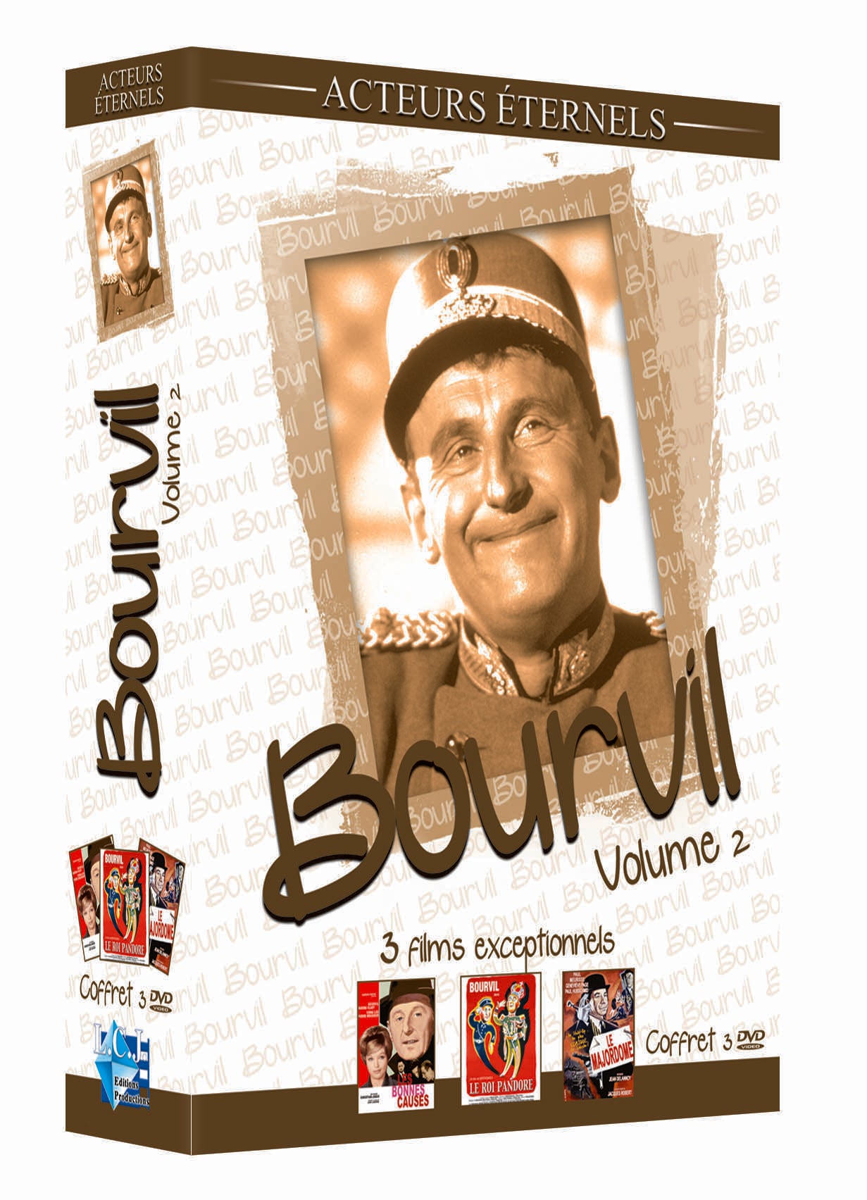 Coffret Bourvil, vol. 2 : Les bonnes causes ; Le roi Pandore ; Le majordome [DVD]