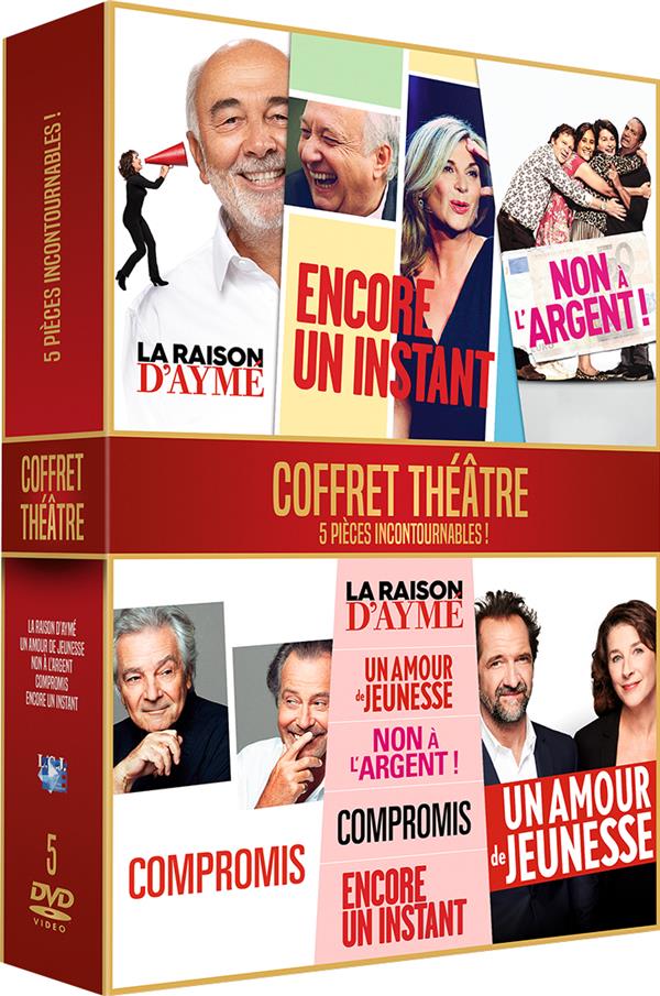 Coffret théâtre - 5 pièces incontournables : La Raison d'Aymé + Un amour de jeunesse + Non à l'argent + Compromis + Encore un instant [DVD]
