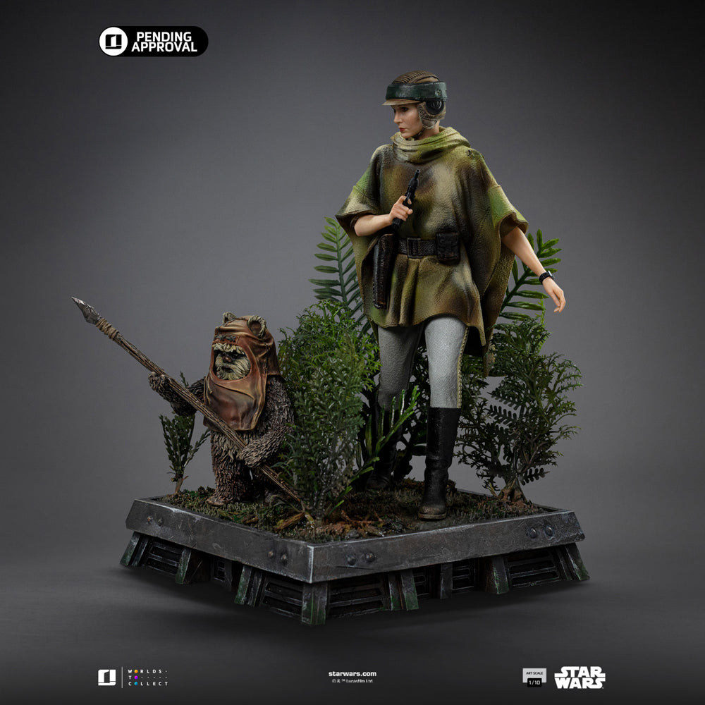 Iron Studios - Art Scale 1/10 - Star Wars : Episode VI - Le Retour du Jedi - Leia et Wicket Statue 20cm