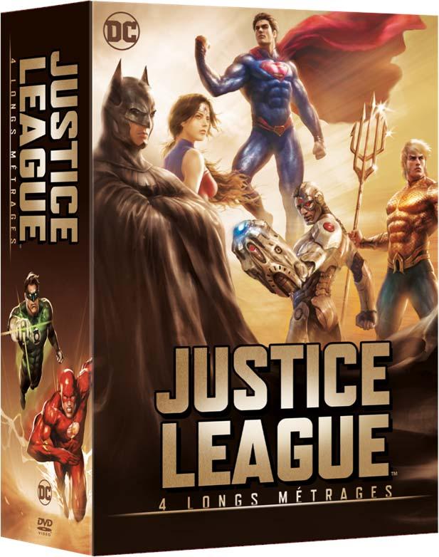 Justice League - 4 longs métrages : Le paradoxe Flashpoint + Le Trône de l'Atlantide + Dieux et monstres + vs les Teen Titans [DVD]