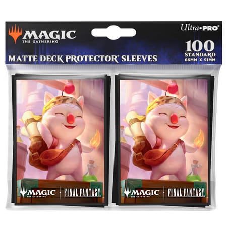 Ultra Pro - Magic: The Gathering - Universes Beyond: Final Fantasy - Sachet de 100 protèges cartes standard Stiltzkin, Moogle Merchant (63 x 89 mm)